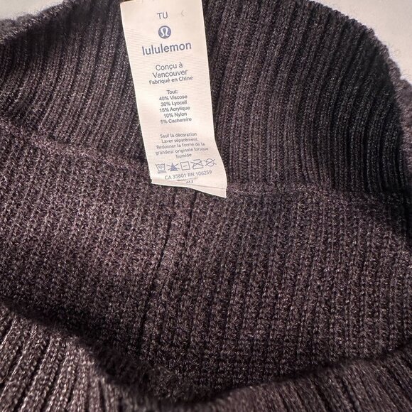 Lululemon Forward Flow Cape Women Athletic Cashmere Blend Knit Poncho Sweater - Picture 6 of 16